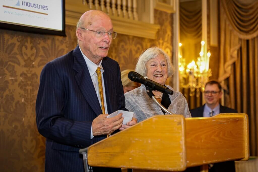 Speakers at the podium during the 2025 Baker Industries Gala program
