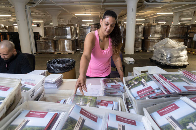 Baker Employees Prepare Mailings