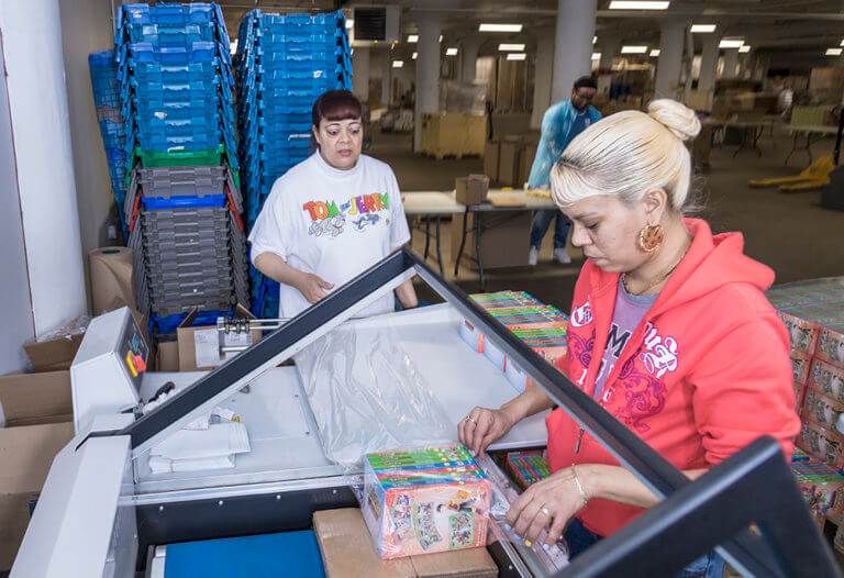 Baker Employees Wrapping products